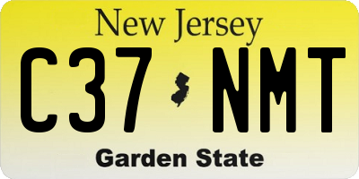 NJ license plate C37NMT