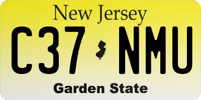 NJ license plate C37NMU