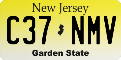 NJ license plate C37NMV