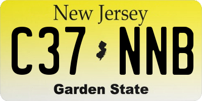 NJ license plate C37NNB