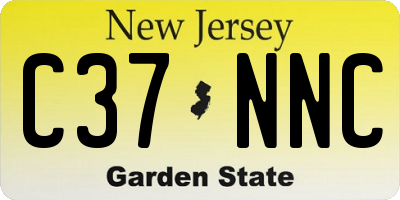 NJ license plate C37NNC