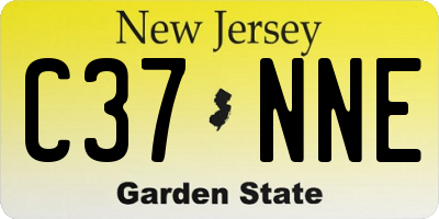 NJ license plate C37NNE
