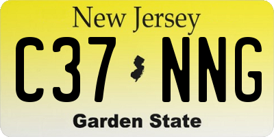 NJ license plate C37NNG