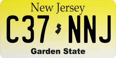NJ license plate C37NNJ