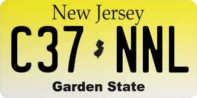 NJ license plate C37NNL