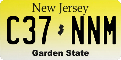 NJ license plate C37NNM