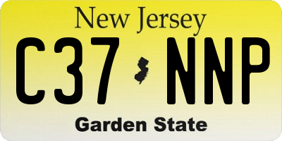 NJ license plate C37NNP