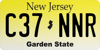 NJ license plate C37NNR