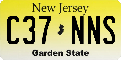 NJ license plate C37NNS