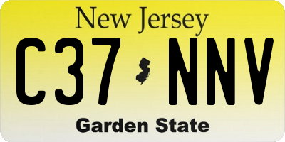 NJ license plate C37NNV