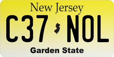 NJ license plate C37NOL