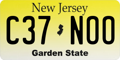 NJ license plate C37NOO