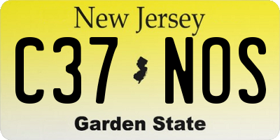 NJ license plate C37NOS