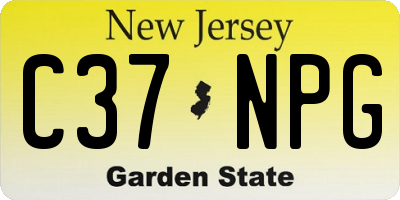 NJ license plate C37NPG