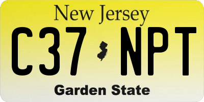 NJ license plate C37NPT