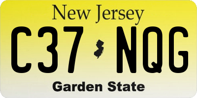 NJ license plate C37NQG
