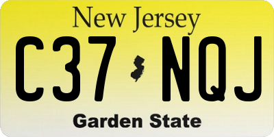 NJ license plate C37NQJ