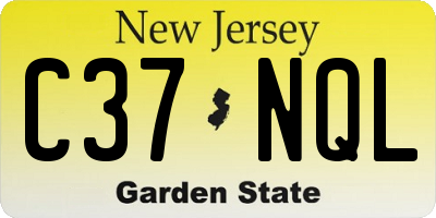 NJ license plate C37NQL