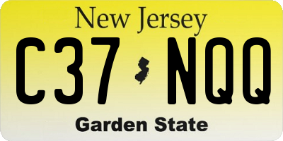 NJ license plate C37NQQ