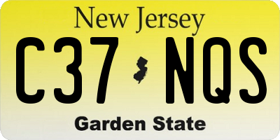 NJ license plate C37NQS