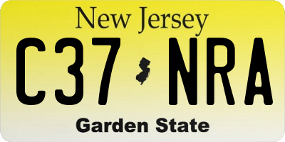 NJ license plate C37NRA