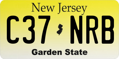 NJ license plate C37NRB