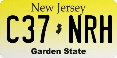 NJ license plate C37NRH
