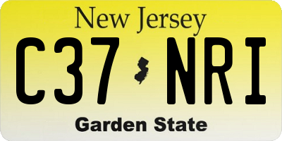 NJ license plate C37NRI
