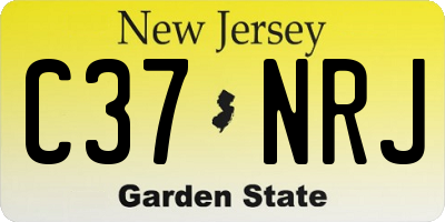 NJ license plate C37NRJ