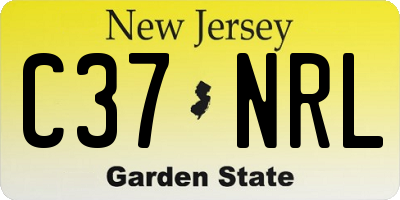 NJ license plate C37NRL