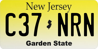 NJ license plate C37NRN