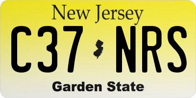 NJ license plate C37NRS