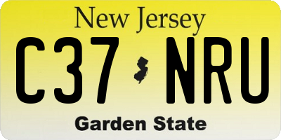 NJ license plate C37NRU