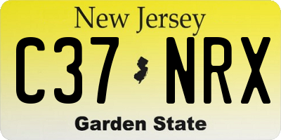 NJ license plate C37NRX