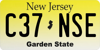 NJ license plate C37NSE
