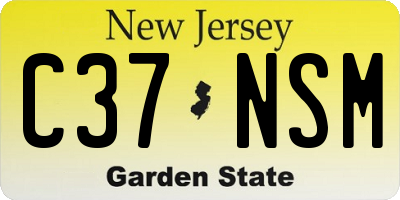NJ license plate C37NSM