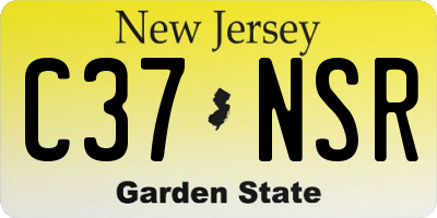 NJ license plate C37NSR