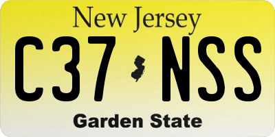 NJ license plate C37NSS