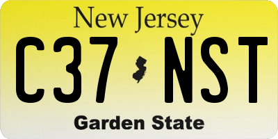 NJ license plate C37NST