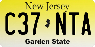 NJ license plate C37NTA