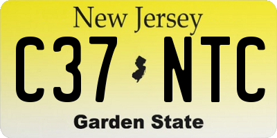 NJ license plate C37NTC