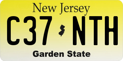 NJ license plate C37NTH