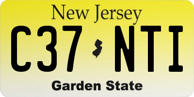 NJ license plate C37NTI