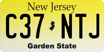 NJ license plate C37NTJ