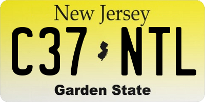NJ license plate C37NTL
