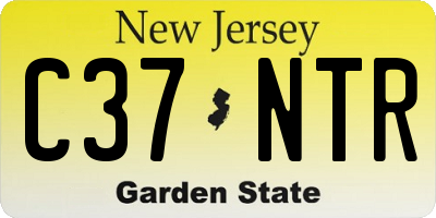 NJ license plate C37NTR