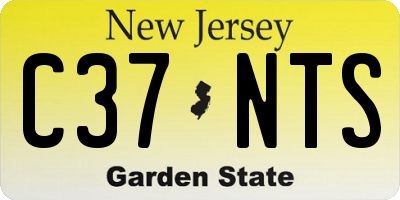 NJ license plate C37NTS