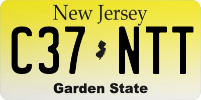 NJ license plate C37NTT