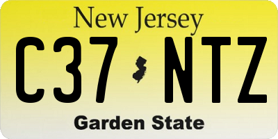 NJ license plate C37NTZ
