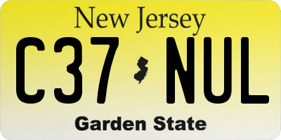 NJ license plate C37NUL